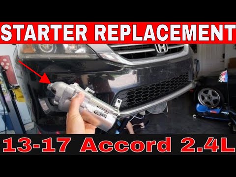 How to Replace Starter | 2013-2017 Honda Accord 2.4L K24W Engine| 9th Generation 13-17