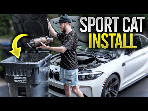 Installing Wagner Tuning Sport cat for BMW M2 F87 | BEST Sounding Downpipe!!