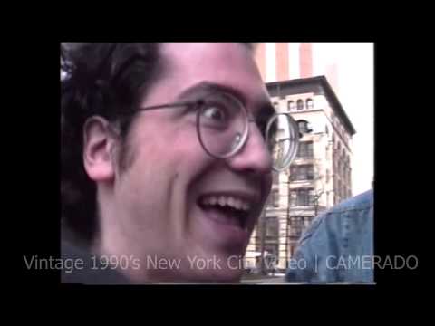 Vintage 1990's New York City Video: Greenwich Village * Washington Square * Funny Street Vendors