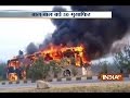 Moving bus catches fire in Visakhapatnam