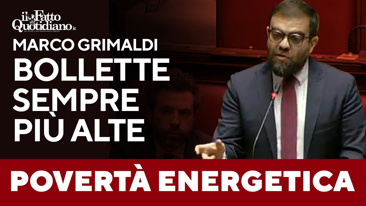 Grimaldi contro il governo: "Bollette sempre più care per le famiglie. Non avete fatto niente"