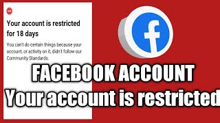 how to remove account restricted from facebook account