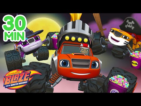 Blaze's Halloween Candy Adventures! 🍬 | 30 Minute Compilation | Blaze and the Monster Machines