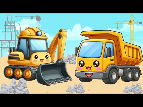 Construction Vehicles For Kids | Learn About Diggers-Excavator-Bulldozer & More | Educational Videos