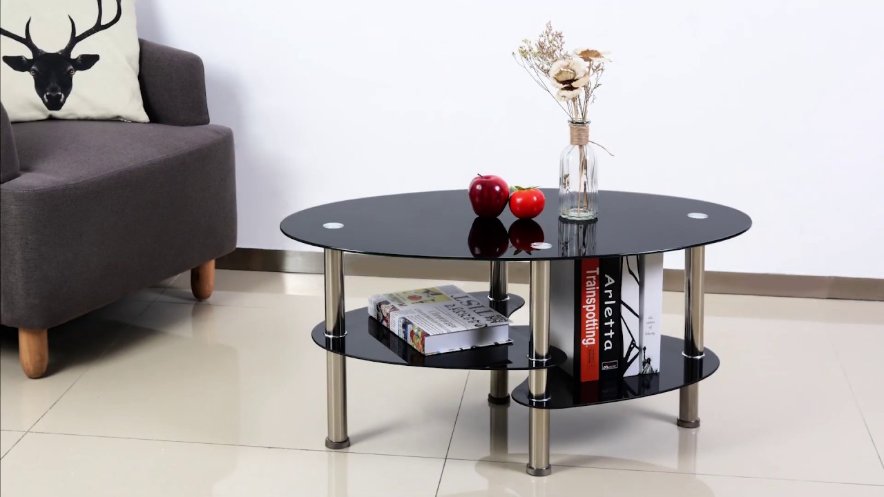 Watch video Nidouillet 3 Tier Tempered Glass Table Installation Video | AB026 Now Nidouillet 3 Tier Tempered Glass Table Installation Video | AB026