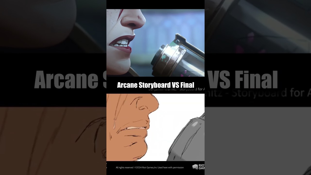 Arcane's Storyboards Reveal A More Emotional Scene #shorts #leagueoflegends #arcane  #gaming #jinx