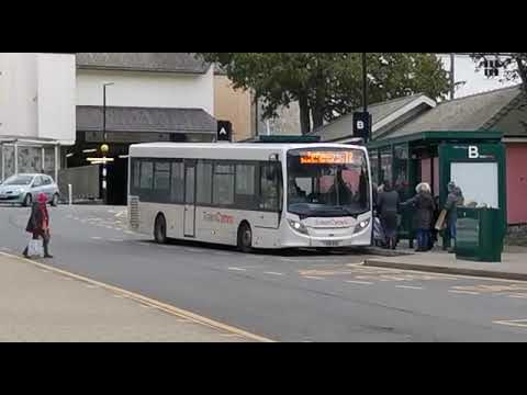 Enviro 200 Lloyds Coaches(TrawsCymru) YX18KUD on Service T2 Seen Sits around at Bangor Bus Station B