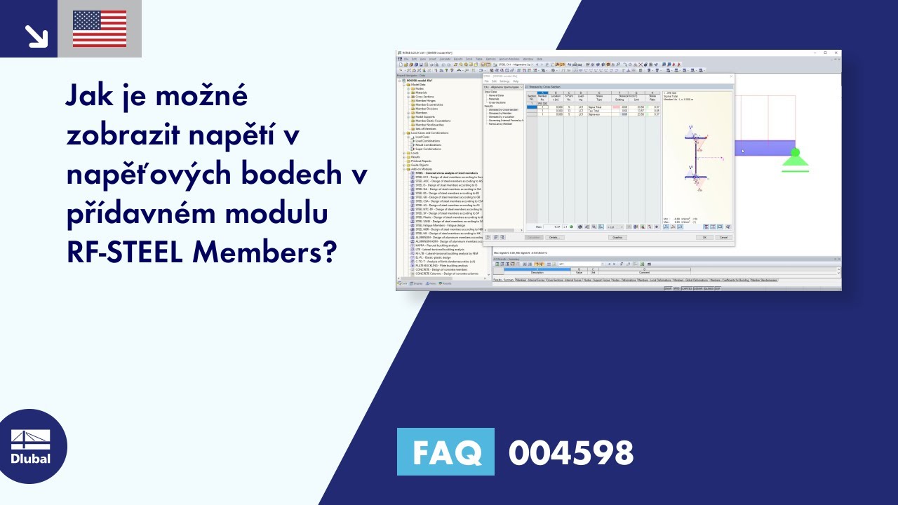 [EN] FAQ 004598 | Jak mohu zobrazit napětí v napěťových bodech v přídavném modulu RF -STEEL Members?