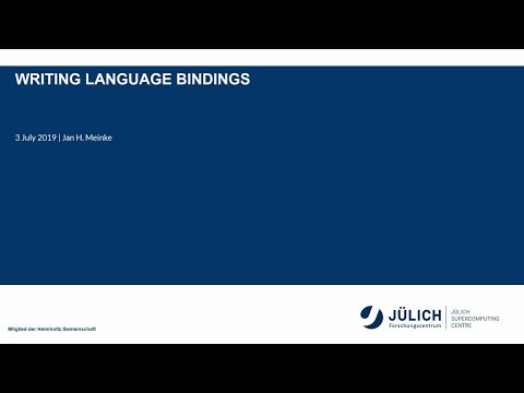 High Performance Computing With Python Writing Language Bindings