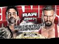 WWE Raw On Netflix 2026 Match Card Predictions 5th January 2026 WWE Raw Highlights Predictions