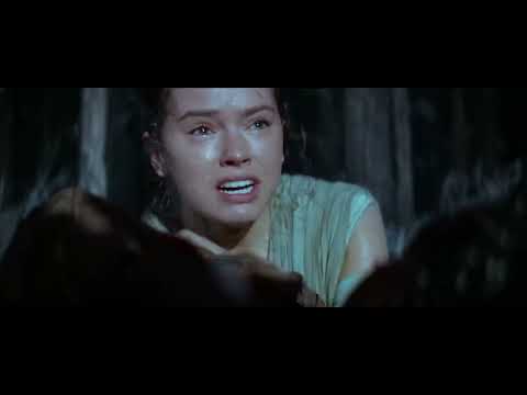Trailer still: Starkiller Base battle with X-wings and TIE fighters crisscrossing the sky
