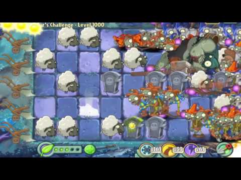 Plants vs Zombies 2 - Arthur's Challenge Level 1000 - Impossible Level
