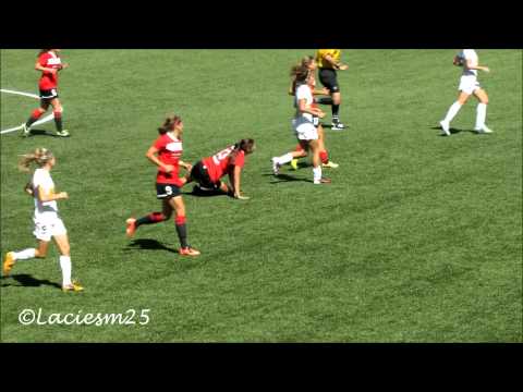 Alex Morgan Slips During Portland Thorns vs WNY Flash Match on 7/14/13