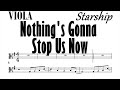 NOTHING'S GONNA STOP US NOW G Viola Sheet Music Backing Track Play Along Partitura