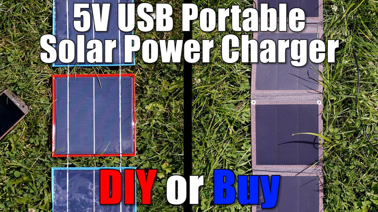 5V USB Portable Solar Power Charger DIY or Buy