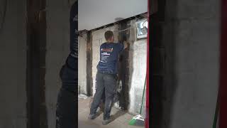 Watch video: Failing Foundation Wall Repair