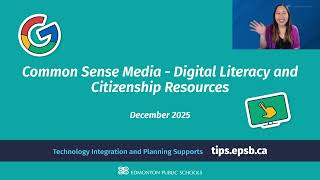 Exploring Common Sense Media - Digital Literacy and Citizenship Resources