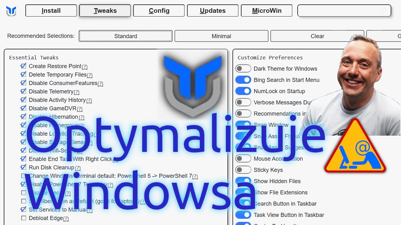 WinUtil najlepiej optymalizuje Windowsa