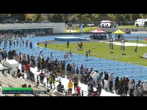 Girls U13 80m Hurdles TF 1: 2021 Commonwealth Bank State Track and Field Championships // LAVicTV