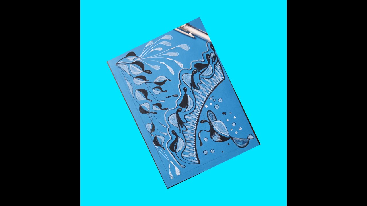 Zentangle Pattern//Tangle Pattern-Damsel Leaf,DooDah// Tangle Art