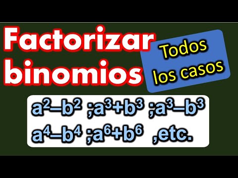 Factorización de binomios