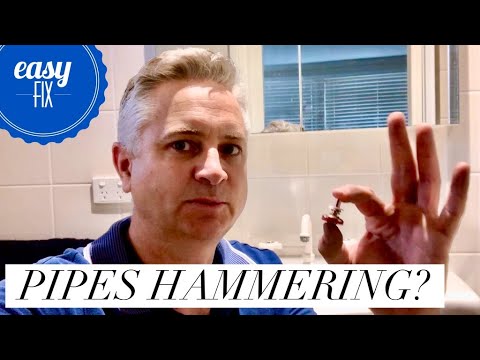 How to easily and cheaply fix water hammer noise in your pipes - don't spend hundreds on a plumber!!
