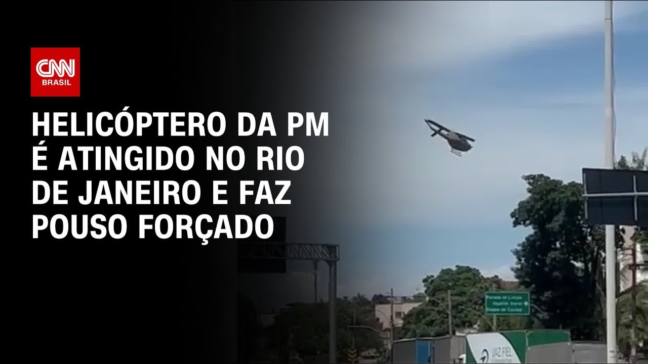 Helicóptero da PM é atingido no Rio de Janeiro e faz pouso forçado | CNN 360º