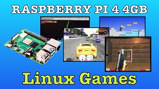 Raspberry Pi 4 Raspbian Linux Games Test. How to install Games.