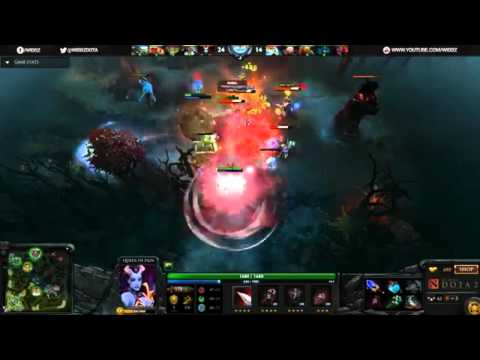 Dendi queen of pain vs Miracle invoker mmr dota 2