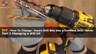 DIY - How To Change/Insert Drill Bits into a Cordless Drill/Driver  - Bob The Tool Man