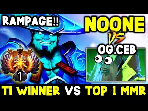 When TI Winner Meet Top 1 MMR | Noone Storm Spirit Vs Og.Ceb Necrophos - Epic Rampage Dota 2
