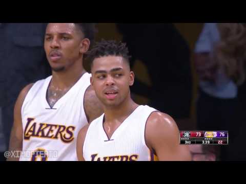 Brandon Ingram Posterizes Jonas Valanciunas   Raptors vs Lakers   Jan 1, 2017