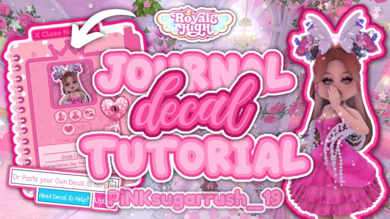 Journal Decal Tutorial in Royale High! How to Make a Roblox Decal 2024! ♡