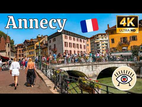 Annecy, France, VISITE À PIED 🇫🇷 | La Venise des Alpes en 4K 🏞️