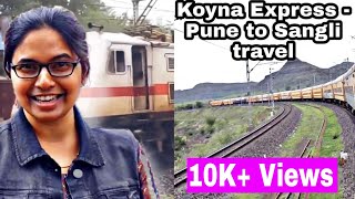 Going to my hometown by train 😎 | Koyna Express (11029) train journey from Pune to Sangli | Rain 🌧️
