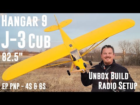 Hangar 9 - Piper J-3 Cub - EP PNP - 4S & 6S - 82.5" - Unbox, Build, & Radio Setup