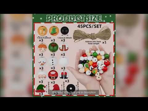 45PCS/75PCS/150PCS Santa Claus Gingerbread Man Snowman Elf Series Christmas Themed Wooden Bead Set,