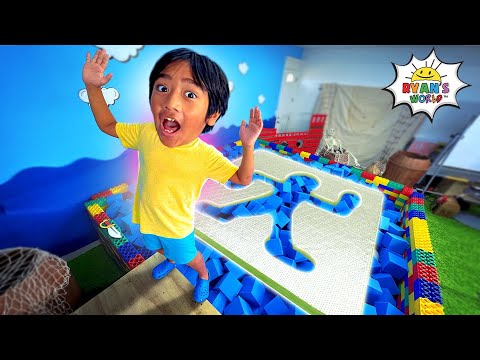 Ryan jumping through impossible shapes challenge!