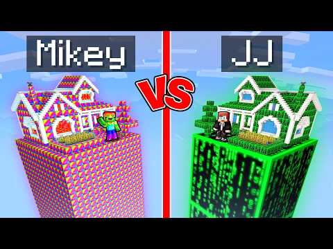 Mikey OP vs JJ HACKER Chunk Battle (Maizen Minecraft)