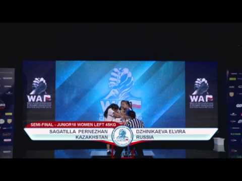 Junior 45kg ladies left hand semi final - Worlds 2013