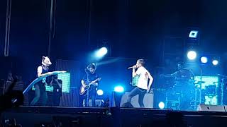 David Broncano vestido de cerdo en el concierto de Vetusta Morla