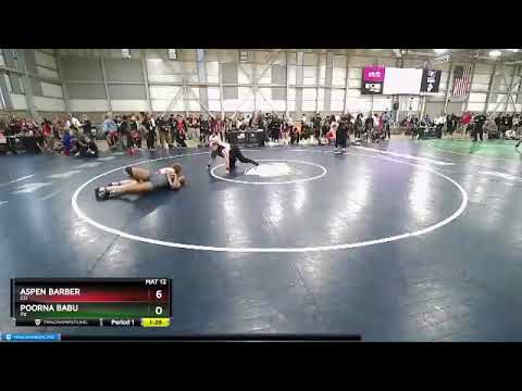 68 Lbs Champ. Round 1 - Aspen Barber, CO Vs Poorna Babu, TX 1957