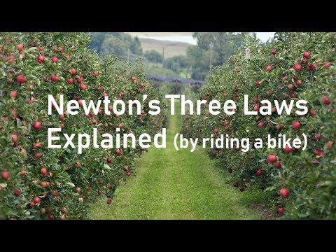Newton's Three Laws Explained (by riding a bicycle)
