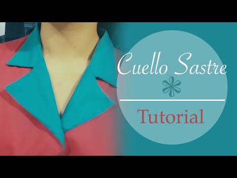 Cuello Sastre - Tutorial - Patrones y confección. (cuello solapa)