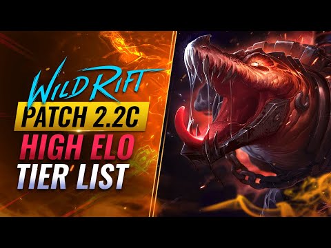 BEST HIGH ELO Champions TIER List - Patch 2.2C - Wild Rift (LoL Mobile)