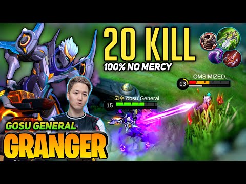 20 KILL! Legend Granger 100% NO Mercy [Former Top 1 Global Granger] by ɢᴏsᴜ General - Mobile Legends