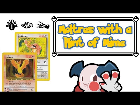 Moltres Wildfire Mill with a Psychic Splash (Mr. Mime/Mew) Stall Base-Fossil Retro PTCG