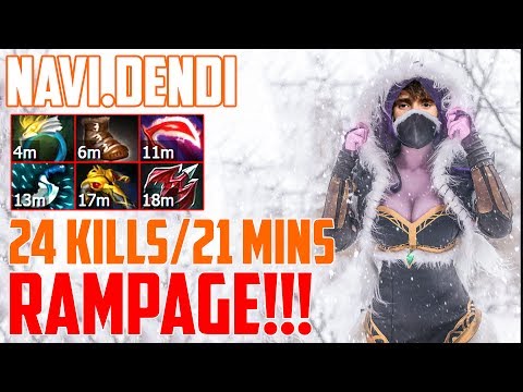 DENDI RAMPAGE! [Mid] Templar Assassin with 24 Kills | Dota 2 Pro Gameplay 2017