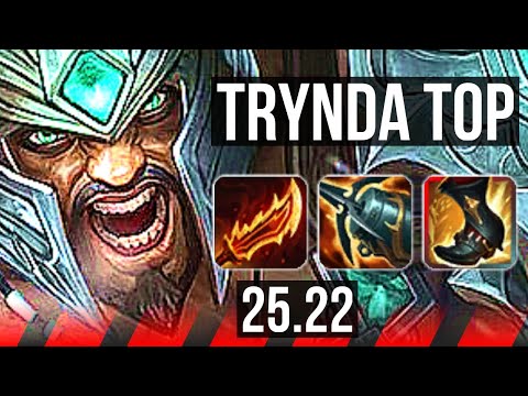 TRYNDAMERE vs IRELIA (TOP) | 8 solo kills, Legendary, 600+ games | KR Master | 25.22