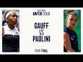 Coco Gauff Vs Jasmine Paolini 2025 Rome Final WTA Match Highlights